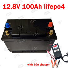 12.8V 100AH lifepo4 battery not 12v 80ah lifepo4  BMS for RV boatHouse hold electric supplies Solar energy storage +10A Charger 2024 - buy cheap