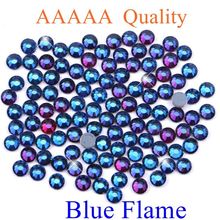 Top Quality! Blue Flame Hotfix Rhinestones SS6 SS10 SS16 SS20 SS30 Flatback Diamond Strass Crystals With Glue 2024 - buy cheap