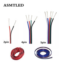 Single Color RGB RGBW LED Strip Extension Connector Wire Cable 2 pin 4 pin 5 pin LED Strip Extend Wire 1m 5m 10m 20m 50m 100m 2024 - buy cheap