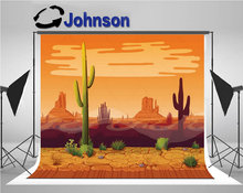 desert landscape cactus sunset mountain backdrop  High quality Computer print party photo studio background 2024 - buy cheap