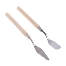 2Pcs Stainless Steel Palette Knife Spatula Scraper for Mixing Art Oil Painting Dropshipping 2024 - buy cheap