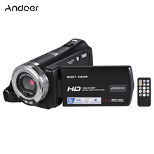 Andoer-Cámara de grabación de vídeo V12, Videocámara portátil con cámara giratoria de 1080 pulgadas, Full HD, Zoom Digital 16X, con pantalla LCD, 3,0 P 2024 - compra barato