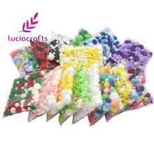 Lucia crafts 20g Assorted Pom Poms Mixed Color Soft Pompoms DIY Handmade Kids Toys Sewing Accessories J0601 2024 - buy cheap