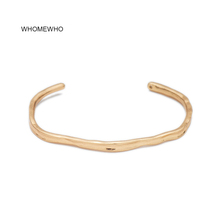 55mm Summer Hammered Metal Antique Gold Open Cuff Adjustable Bangle Bracelets Korean Fashion Minimalism Party Jewelry Accessory 2024 - compre barato