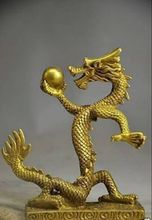 Coleta manual requintado Chinês bronze dragão auspicioso estátua 2024 - compre barato