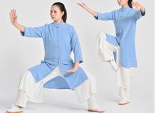 top quality female Tai chi costumes taijiquan martial arts spring&summer kung fu wushu uniforms laymeditation suits 2024 - buy cheap