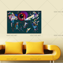 Wassily Kandinsky-pintura al óleo sobre lienzo hecha a mano, pinturas abstractas modernas, decoración de pared, arte decorativo para sala de estar, regalo 2024 - compra barato