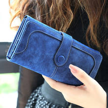 Many Departments Faux Suede Long Wallet Women Matte Leather Lady Purse High Quality Female Wallets Card Holder Clutch Carteras 2024 - купить недорого