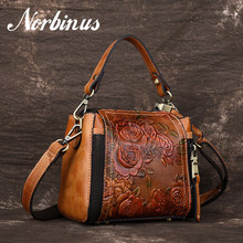 Norbinus-Bolso de piel auténtica para mujer, bolsas de mensajero de lujo, cruzado, pequeño, 2018 2024 - compra barato