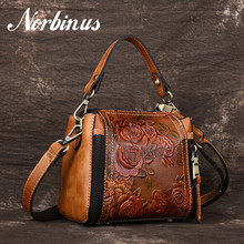 Norbinus 2018 bolsa de couro genuíno das mulheres designer luxo mensageiro sacos ombro crossbody saco para as pequenas bolsas senhora 2024 - compre barato