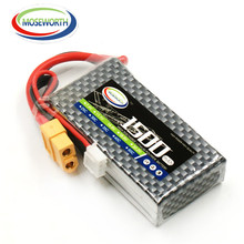 Batería LiPo 3S 11,1 V 1500mAh 25C RC para helicóptero, Quadcopter, Dron, avión, coche, juguetes de Control remoto 2024 - compra barato