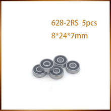 5PCS 628RS Bearing ABEC  8*24*8 mm Miniature Sealed 628-2RS Ball Bearings 628 2RS 2024 - buy cheap