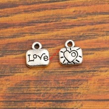 20pcs Love Heart Charm Pendant fit Bracelet Necklace Tibetan Silver Plated Jewelry DIY Making Accessories 11x10mm 2024 - buy cheap