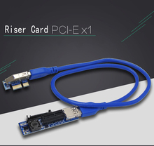 Tarjeta de expansión de adaptador USB 3,0, Cable SATA de potencia para minero, placa base PCI-E X1 Slot, PCI-E, PCI E Express 1X a 1X, novedad 2024 - compra barato