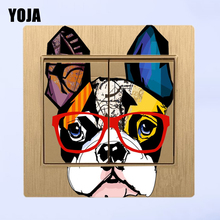 YOJA Colorful Dog Styling Room Switch Decal Wall Sticker PVC Decor For Kids Room 8SS0251 2024 - buy cheap