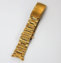 1PCS High quality 18MM watch band Solid Stainless Steel Watch strap gold color 8233 2024 - buy cheap