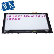 Digitalizador de cristal con Panel táctil de 15,6 pulgadas, montaje de pantalla LCD con bisel para Lenovo IdeaPad, Y50-70, AP14R000D00, LTN156FL02-L01 2024 - compra barato