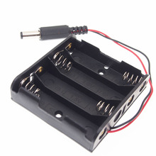 5pcs 4 x AA Battery Cover Shell Case Battery Case 6V  4 slots AA Battery Box with 5.5*2.1 DC Jack 2024 - buy cheap