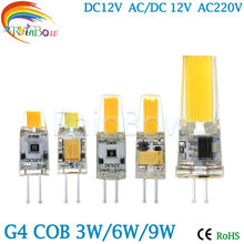 G4 G9 LED Lamp COB LED Bulb 3W 6W 9w DC/AC 12V 220V LED G4 G9 COB Light Dimmable Chandelier Lights Replace Halogen G4 G9 bulbs 2024 - buy cheap