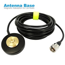 Base de antena NMO, Cable alimentador de 5M, walkie-talkie magnético para soporte de montaje, Radio de coche UHF PL259 2024 - compra barato