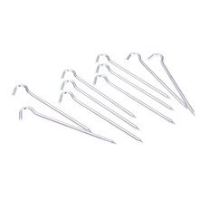 SZ-LGFM-10pcs 17,5 cm acampar al aire libre senderismo estacas de aluminio para carpa juego gancho tierra Pin 2024 - compra barato