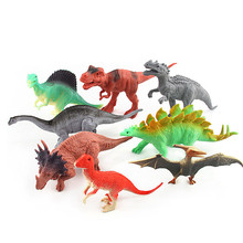 8 шт. DIY большие динозавры фигурки моделирование животный мир Модель Набор Мягкие пластиковые красочные творческие украшения игрушки для детей 2024 - купить недорого