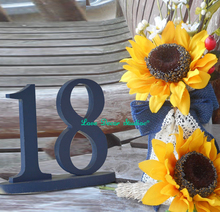 Mesa de números azul escuro, números de mesa diy para casamento, decoração de mesa de casamento, letras decorativas de casamento, 1 a 20 2024 - compre barato