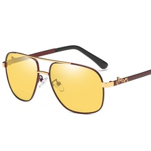 2019 Sunglasses Men Polarized Sunglasses Photochromic Sun Glasses Yellow Men Pilot Business Style Change Color Glasses Oversized 2024 - buy cheap