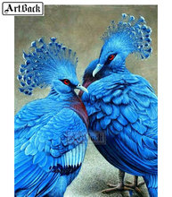 Quadrado completo animal 5d diy pintura diamante pássaro resina diamante bordado 3d mosaico costura arte presente ard410 2024 - compre barato