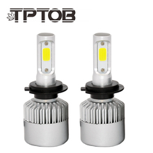 TPTOB H4 H7 H11 H1 H3 9005 9006 COB Car LED Headlight Bulbs Hi-Lo Beam 72W 8000LM 6500K Auto Headlamp Fog Light Bulb DC12v 24v 2024 - buy cheap