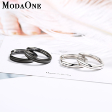 Женские серьги-кольца ModaOne, круглые черные серьги из стерлингового серебра 925 пробы, модные украшения, 2020 2024 - купить недорого