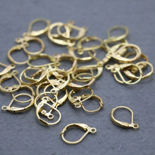 50PCS Gold-Color Agraffe Fittings for Accessory DIY hook Machining metal parts 10*15mm Hot wholesale Women Jewelry Making Design 2024 - buy cheap