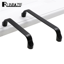 Aluminum Alloy Black Cabinet Handles American Style Kitchen Cupboard Door Pulls Drawer Knobs Fashion Furniture Handle Hardware 2024 - buy cheap