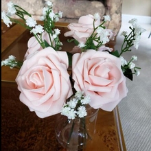 Rosas falsas de espuma de PE para decoración del hogar, cabeza de flores artificiales de 8cm para boda, bricolaje, 5 unids/lote 2024 - compra barato