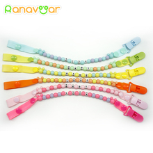 Personalised- Any Name Pacifier Clips Gift Dummy Handmade Pacifier Chain Holder Baby Nipple Feeding Kid Garment Clip NZL03 2024 - buy cheap