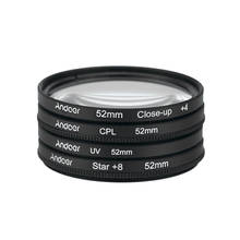 Andoer 52mm UV+CPL+Close-Up+4 +Star 8-Point Filter Circular Filter Kit  for Nikon Canon Pentax Sony DSLR Camera 2024 - buy cheap