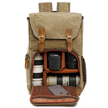 Batik Canvas Waterproof Photography Bag Outdoor Wear-resistant Large Camera Backpack Men for Nikon/Canon/ Sony/Fujifilm 15" 2024 - buy cheap
