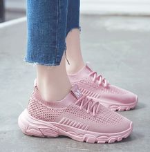 Tênis femininos 2019 de malha casual deslizamento em sapatos planos femininos malha macio caminhada calçados femininos vulcanize sapatos tenis feminino 2024 - compre barato