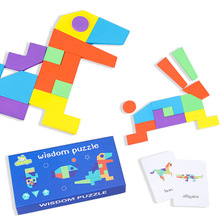 Quebra-cabeças de madeira montessori, conjuntos coloridos, brinquedos educacionais para bebês, aprendizado infantil em desenvolvimento 2024 - compre barato