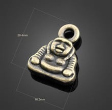 100pcs Antique Bronze Maitreya Buddha Charms Pendants -DIY Jewelry Findings Necklace Bracelet Fashion Accessories 20.4mm X16.2mm 2024 - buy cheap