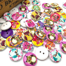 50 pcs Owl Wood Buttons 20mm Sewing Craft Mix Lots WB81 2024 - buy cheap
