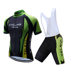 Manga curta kit de ciclismo dos homens 2022 roupas da bicicleta verão conjunto wear pro equipe camisa da bicicleta terno vestido ao ar livre calças mtb roupas 2024 - compre barato
