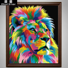 New 5D DIY Diamond Painting Colorful lion Embroidery Full Square Diamond Cross Stitch Rhinestone Mosaic Painting Home Decor Gift 2024 - buy cheap