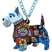 Bonsny ожерелье Абердин шотландская собака подвеска цепочка ошейник подвеска животное модные ювелирные изделия для женщин девушек Новинка 2024 - купить недорого