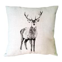 Freehand Sketching Black Deer Linen Throw Pillow Cover Custom Decorative Cushion Cover For Sofa Chair Pillow Case Coussin 2024 - buy cheap