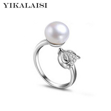 Ювелирные изделия YIKALAISI из стерлингового серебра 925 пробы, Новое Женское кольцо с пресноводным жемчугом, свадебные кольца, кольца для женщин 2024 - купить недорого