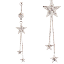 Belly rings Five-pointed star dangle tassel stars body piercing body jewelry Wholesale 14G Surgical Steel bar 2024 - buy cheap