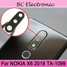 Cubierta de lente de cristal de cámara trasera para Nokia X6 2018, reemplazo de reparación de teléfono móvil, piezas de repuesto para NokiaX6 2018 2024 - compra barato