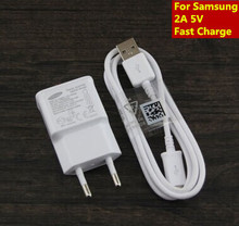 Горячая распродажа оригинальный USB кабель + адаптер сша / ес подключите зарядное устройство для Samsung Note2 N7100 S4 i9500 S3 i9300 телефон быстрой зарядки 2024 - купить недорого