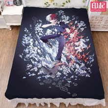 August update Anime My Hero Academia bakugo katsuki Todoroki Shoto Milk Fiber Bed Sheet & Flannel Blanket Summer Quilt 150x200cm 2024 - buy cheap